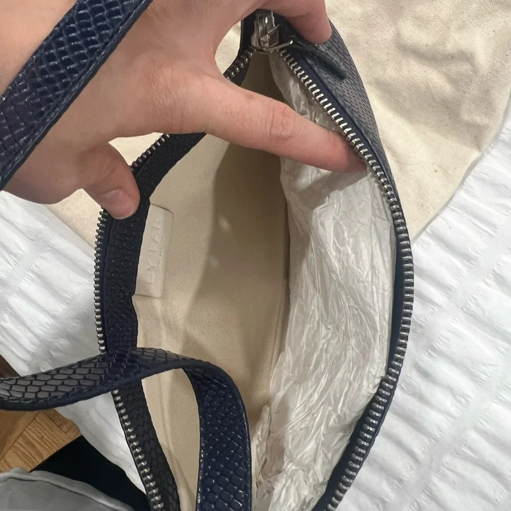BY FAR snake skin Navy bag - Picture 4 of 4